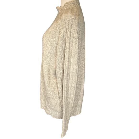 Point Of Italy Cashmere/ Wool Blend Mens High Neck Long Sleeve Light Gray Luxury - Picture 4 of 10